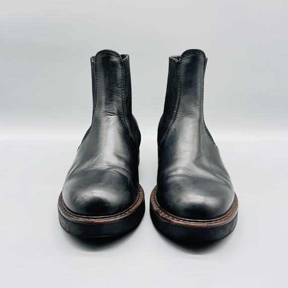 Emanuele Crasto Boots Womens 7 Black Leather Chelsea Classic Pull On Italy - Picture 3 of 11